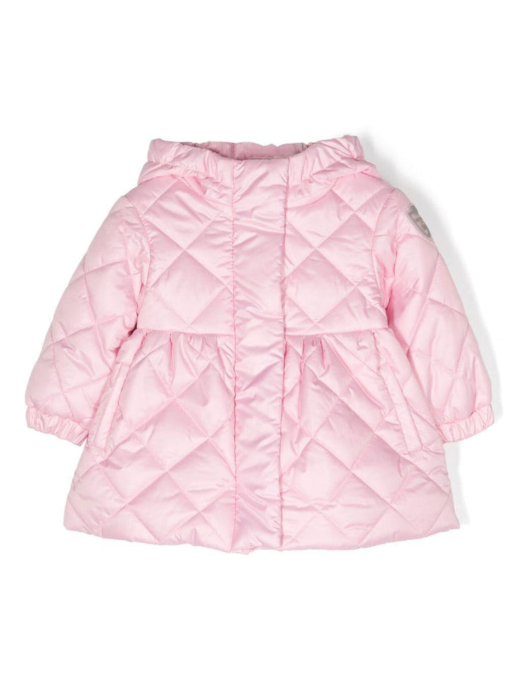 Piumino rosa neonata con applicazione 37B1012409 091S Monnalisa kids 