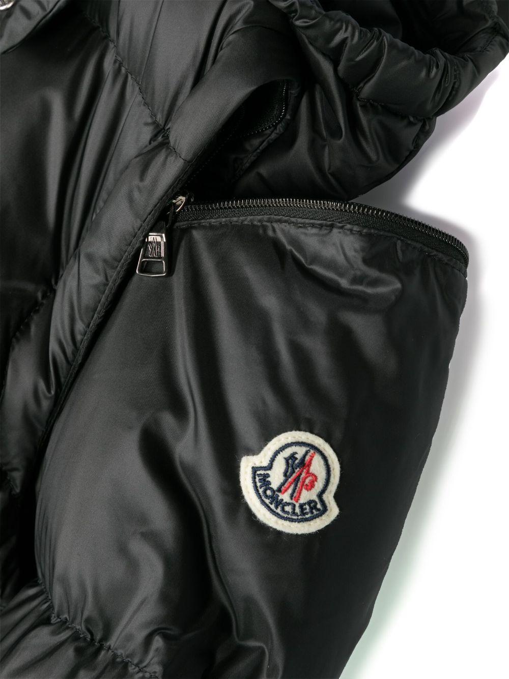 Giubbotto nero bambina con logo