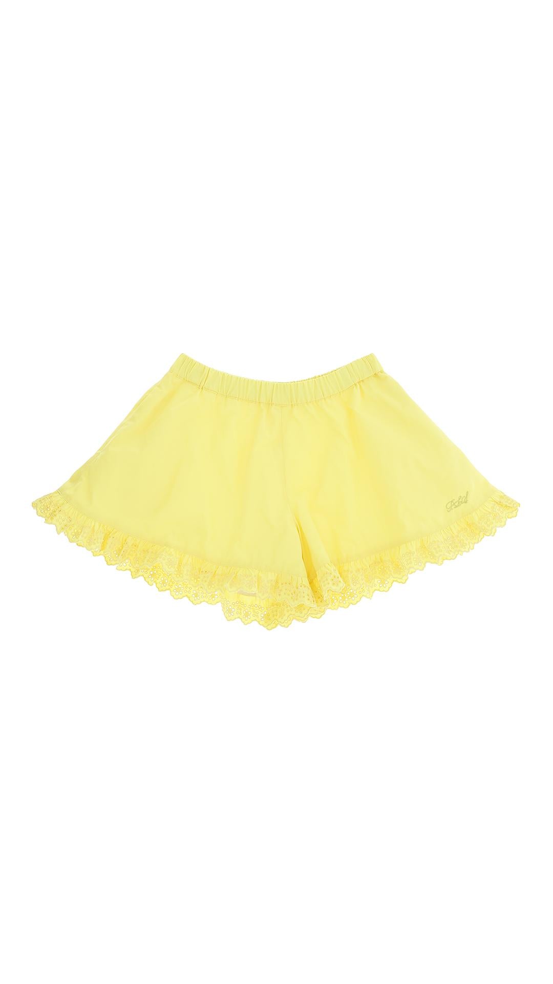 Shorts gialli bambina
