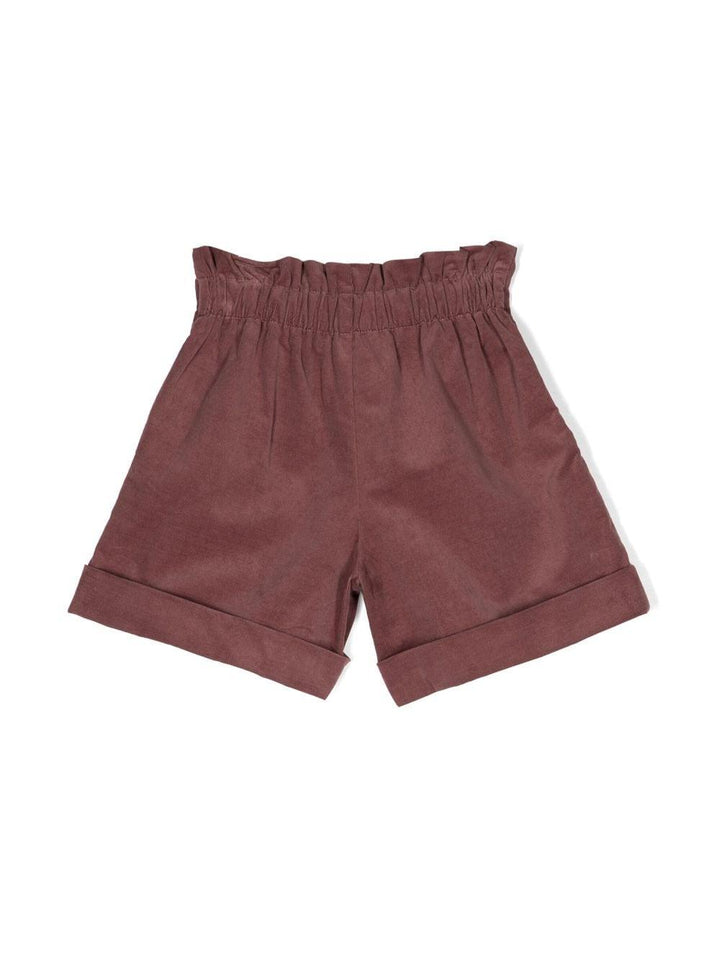 Shorts bordeaux bambina