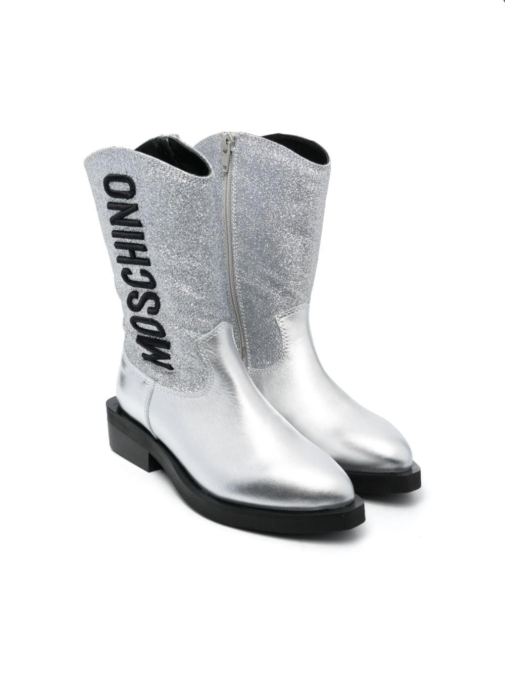 Stivali argento bambina 76079 VAR01 MOSCHINO KIDS 