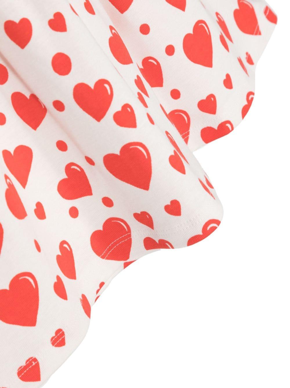 Abito bianco/rosso bambina
