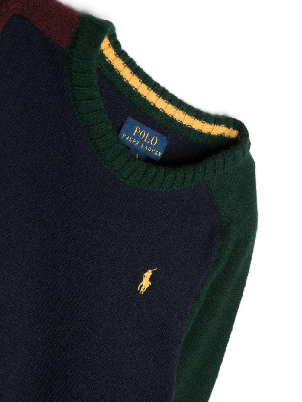 Maglione multicolor bambino con ricamo