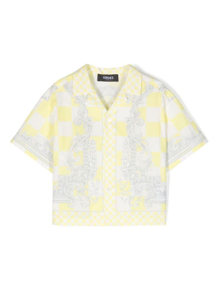 Camicia giallo/bianco bambino 10151841A10620 5X510 VERSACE 
