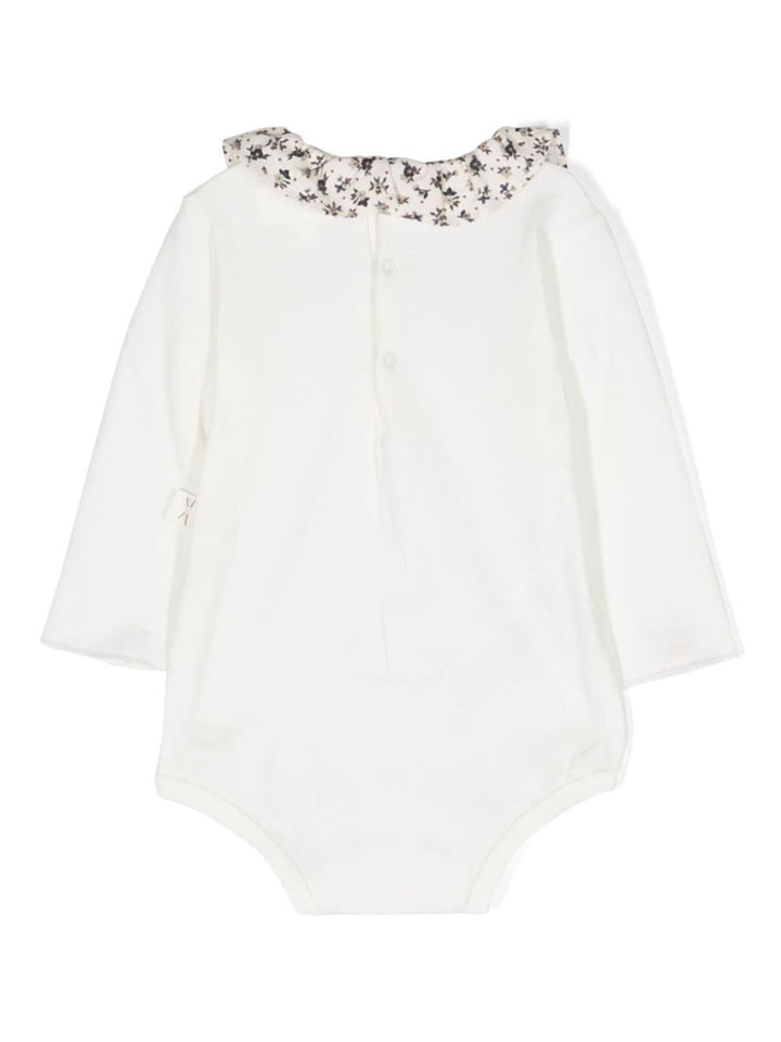 Body bianco neonata con motivo a fiori