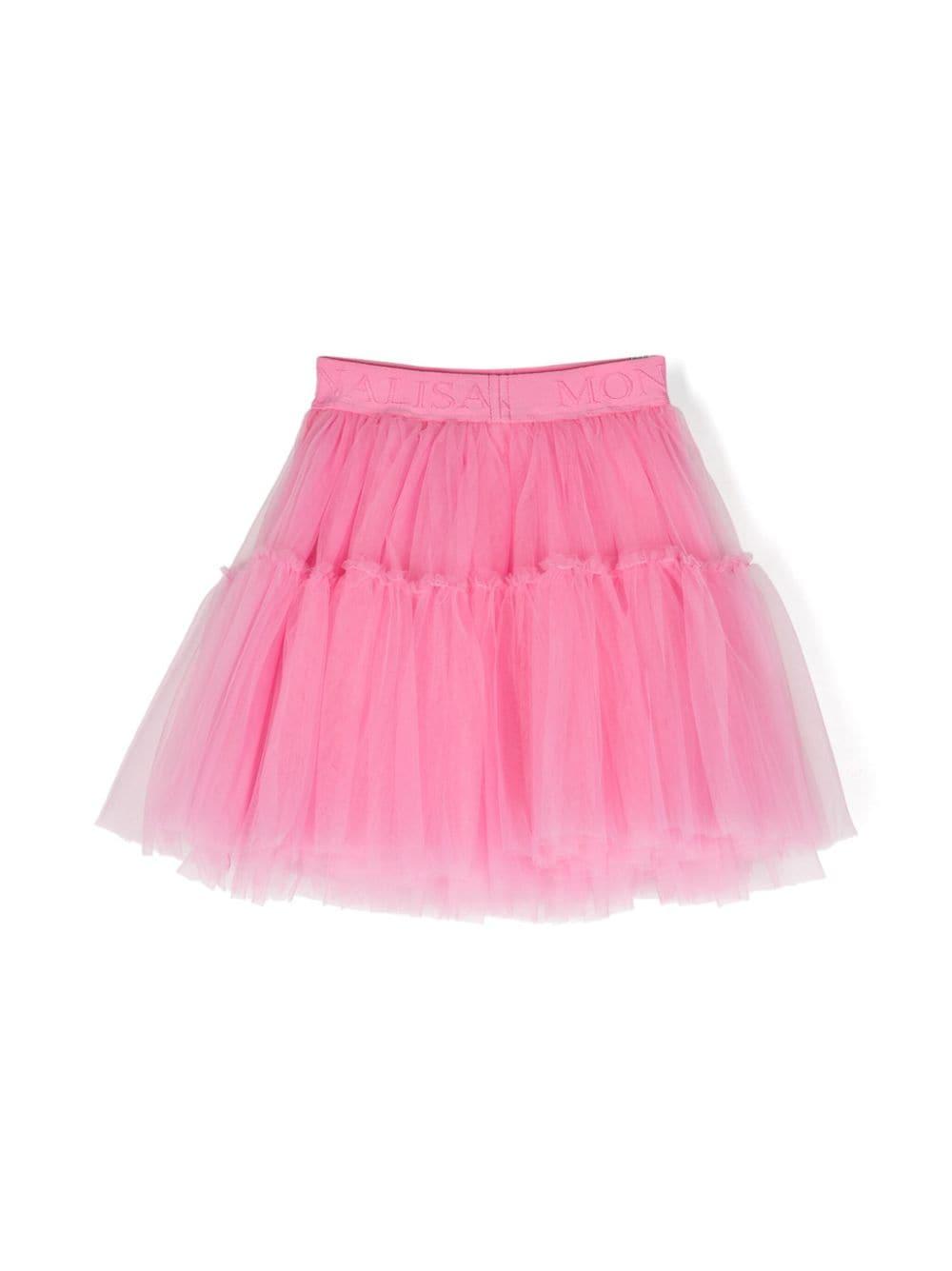 Gonna rosa bambina in tulle 17BGONT9945 0048 Monnalisa kids 