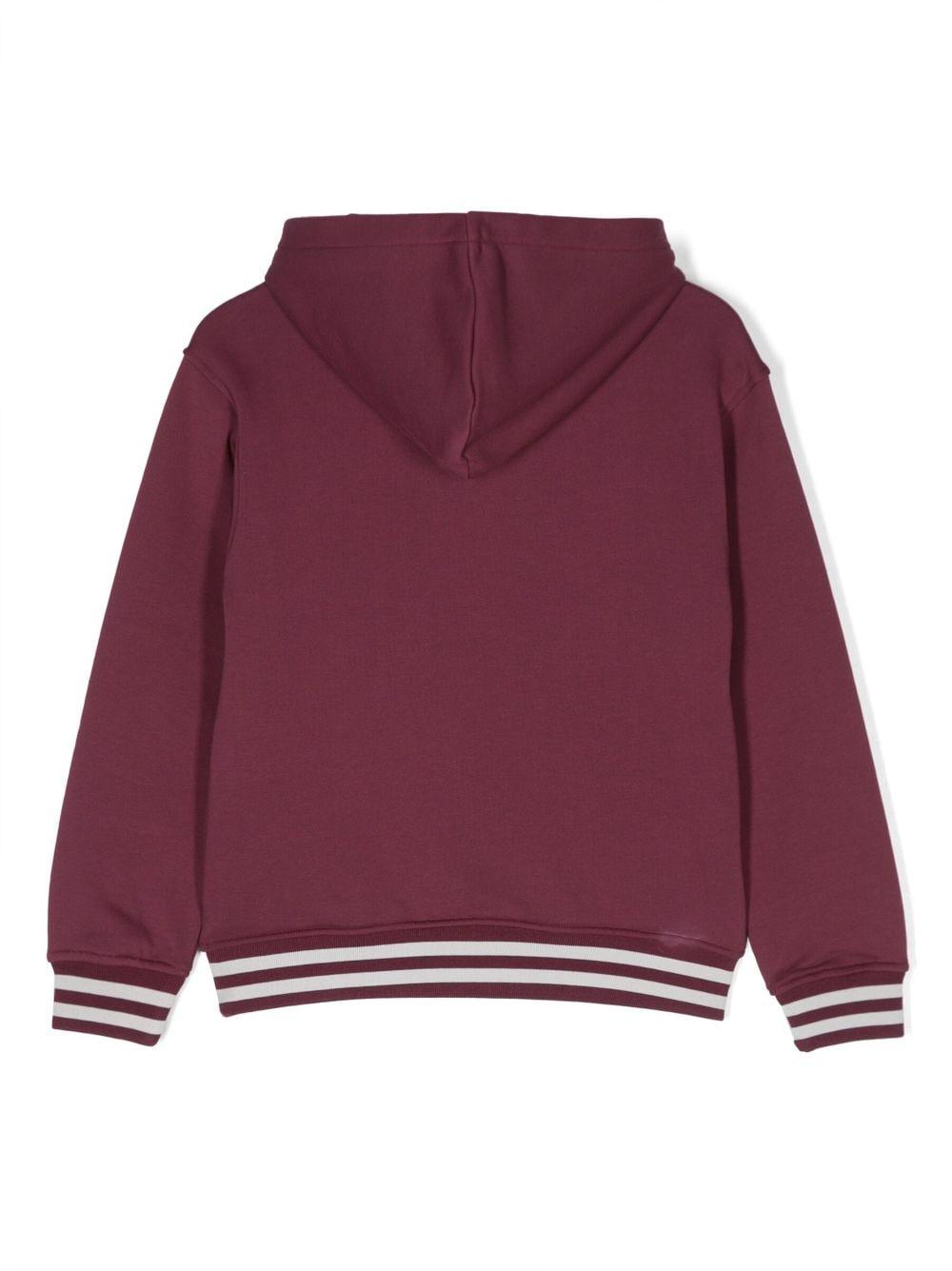 Felpa viola bambino con logo