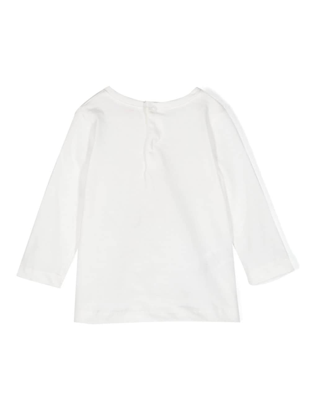 T-shirt bianca neonata A23TA341MF002 1008 IL GUFO 