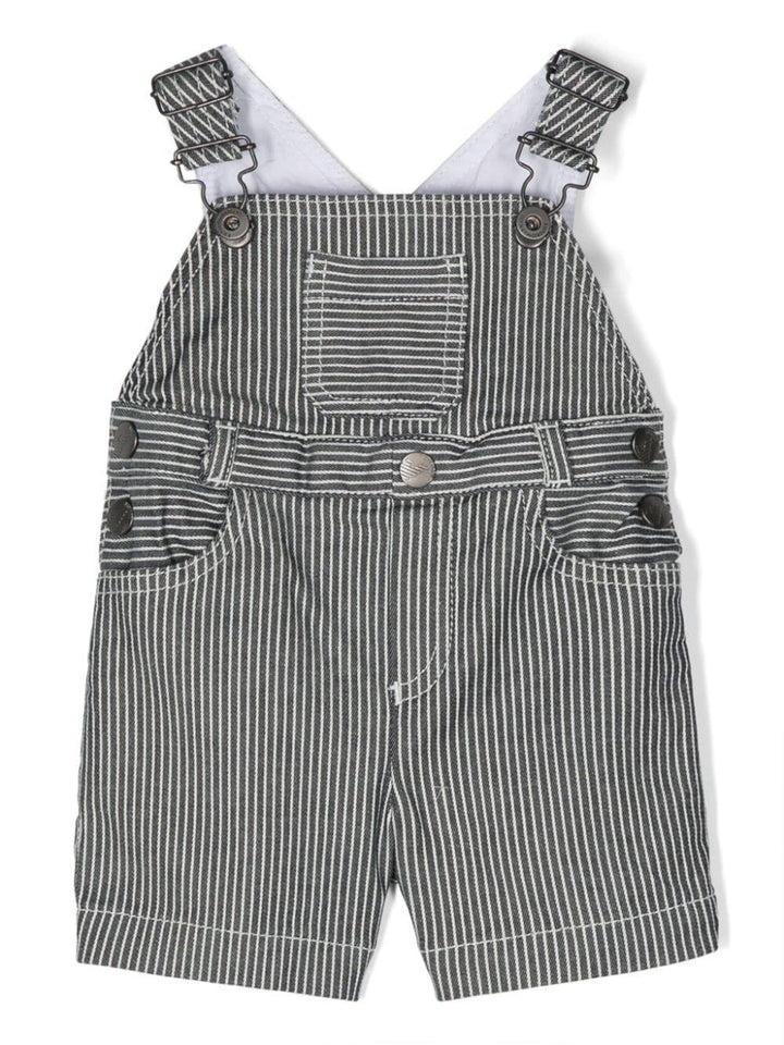 Salopette bianco/nera neonato
