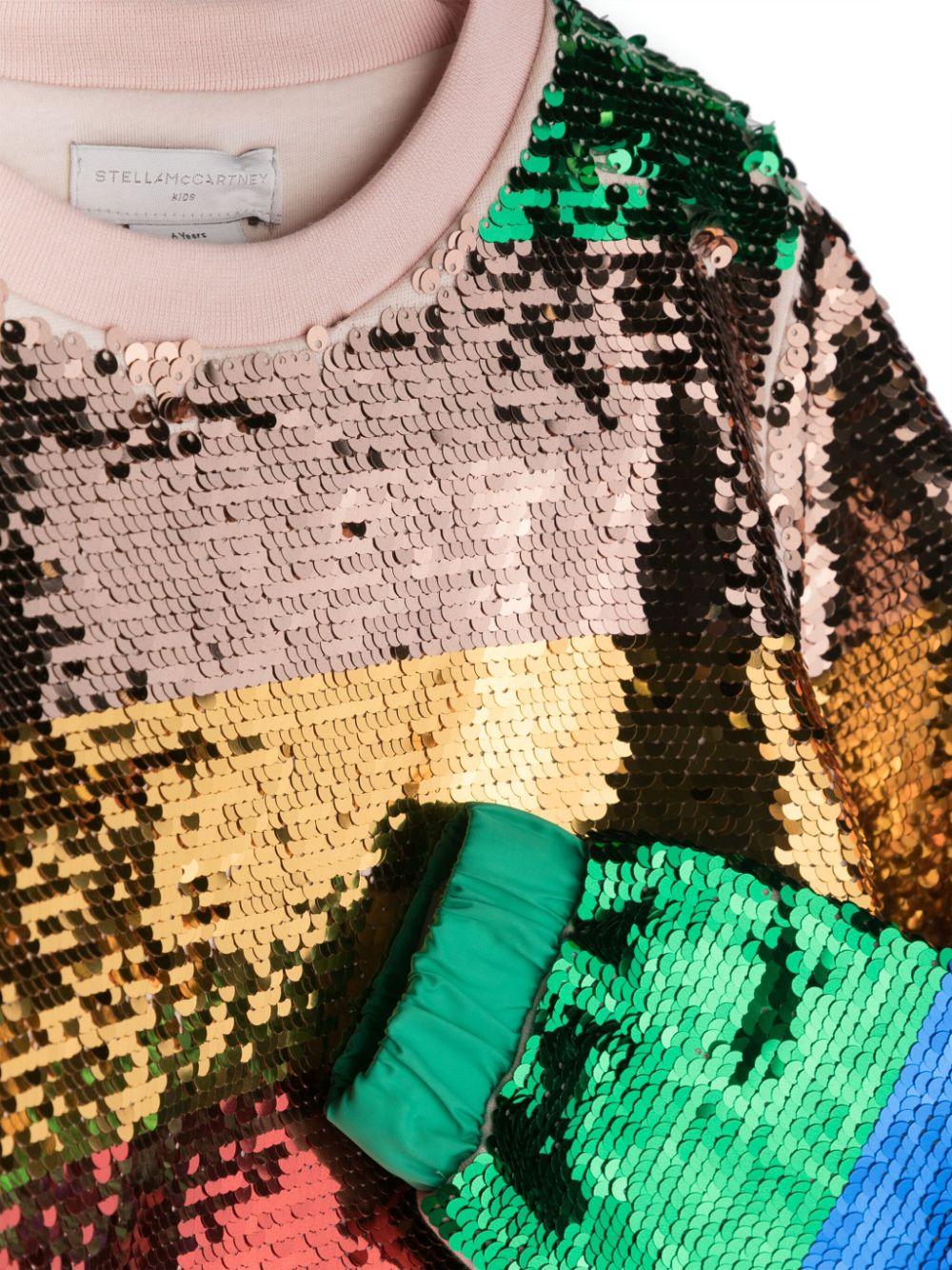 Felpa multicolor bambina con paillettes