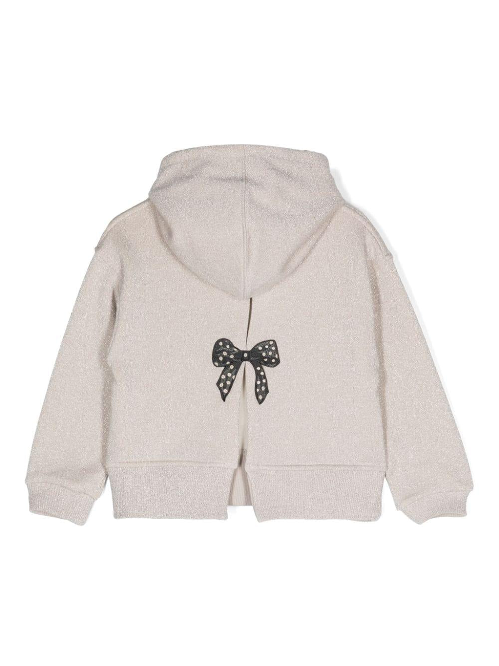 Felpa beige bambina