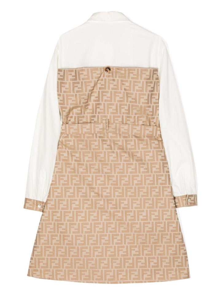 Abito bianco/beige bambina