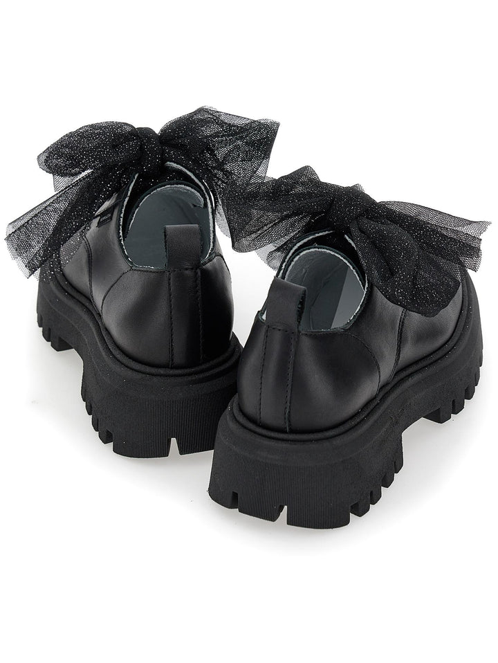 Scarpe con fiocco in tulle