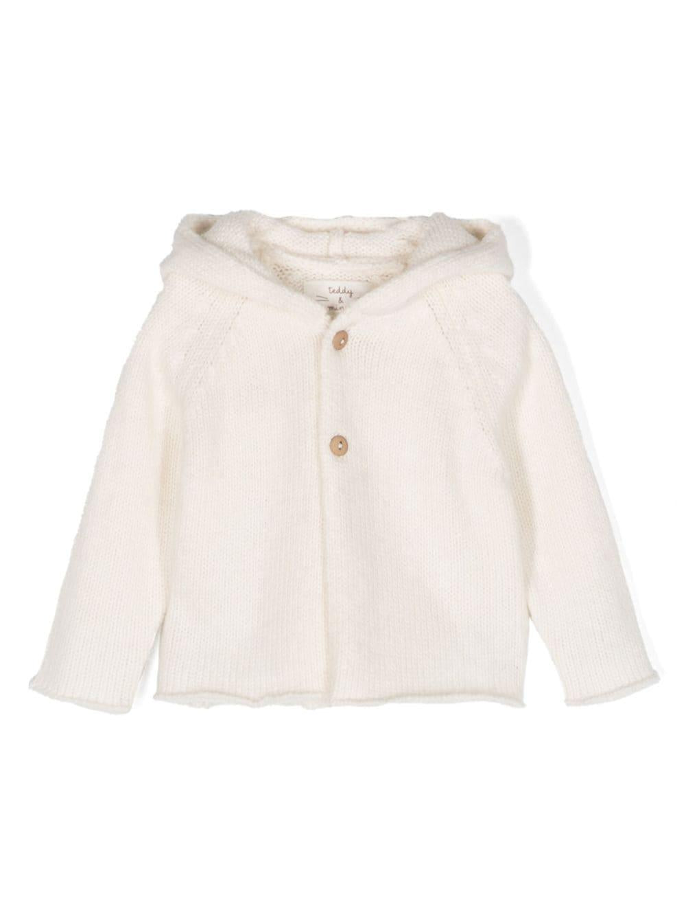 Cardigan bianco crema neonato