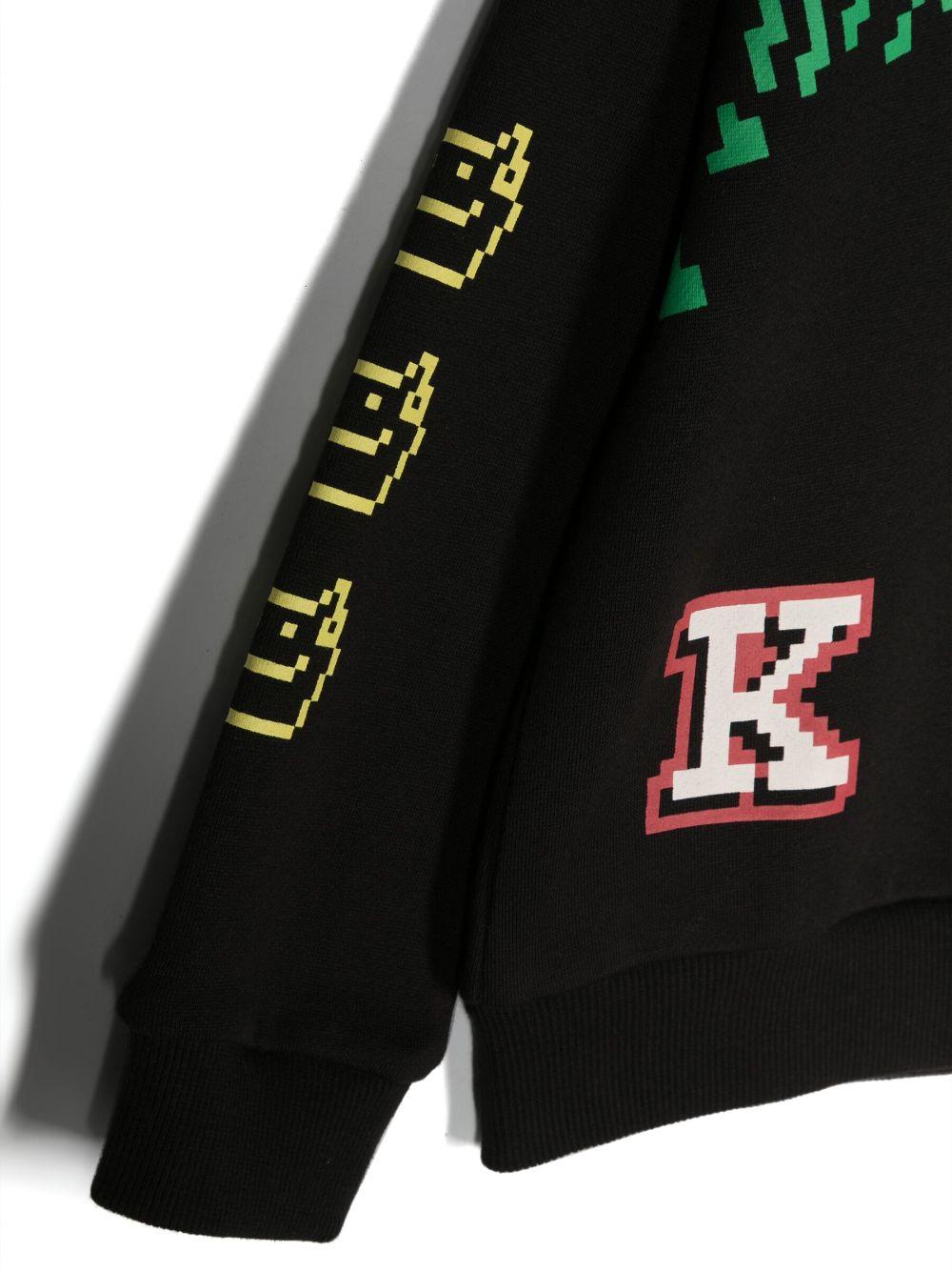 Felpa nera bambino K25848 095 KENZO KIDS 
