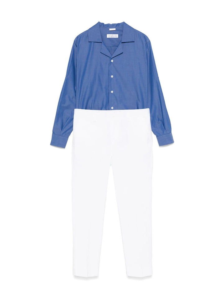 completo celeste/bianco bambino