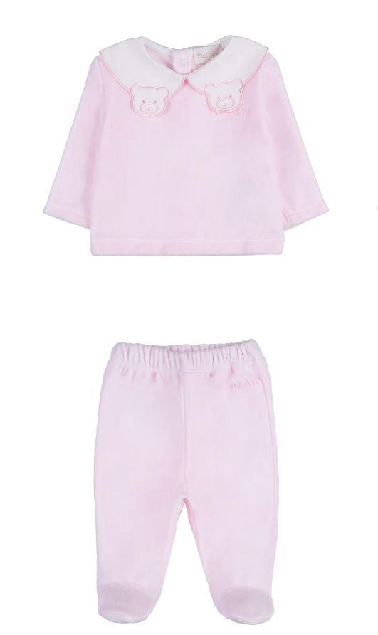 tutina 2pz rosa neonata CON057 ROSA Nanan 