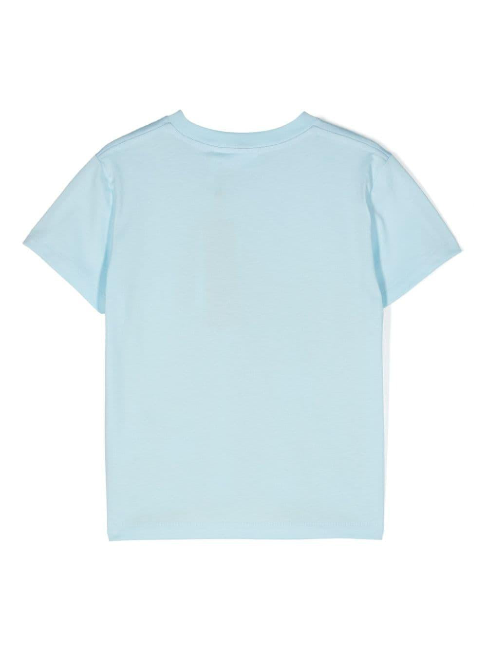 T-shirt celeste/multicolore bambino