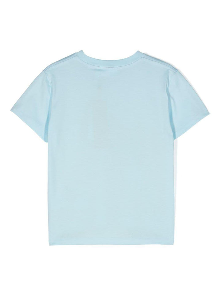 T-shirt celeste/multicolore bambino