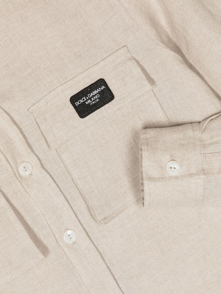 camicia beige bambino