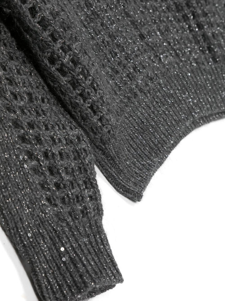 Maglione grigio cenere bambina