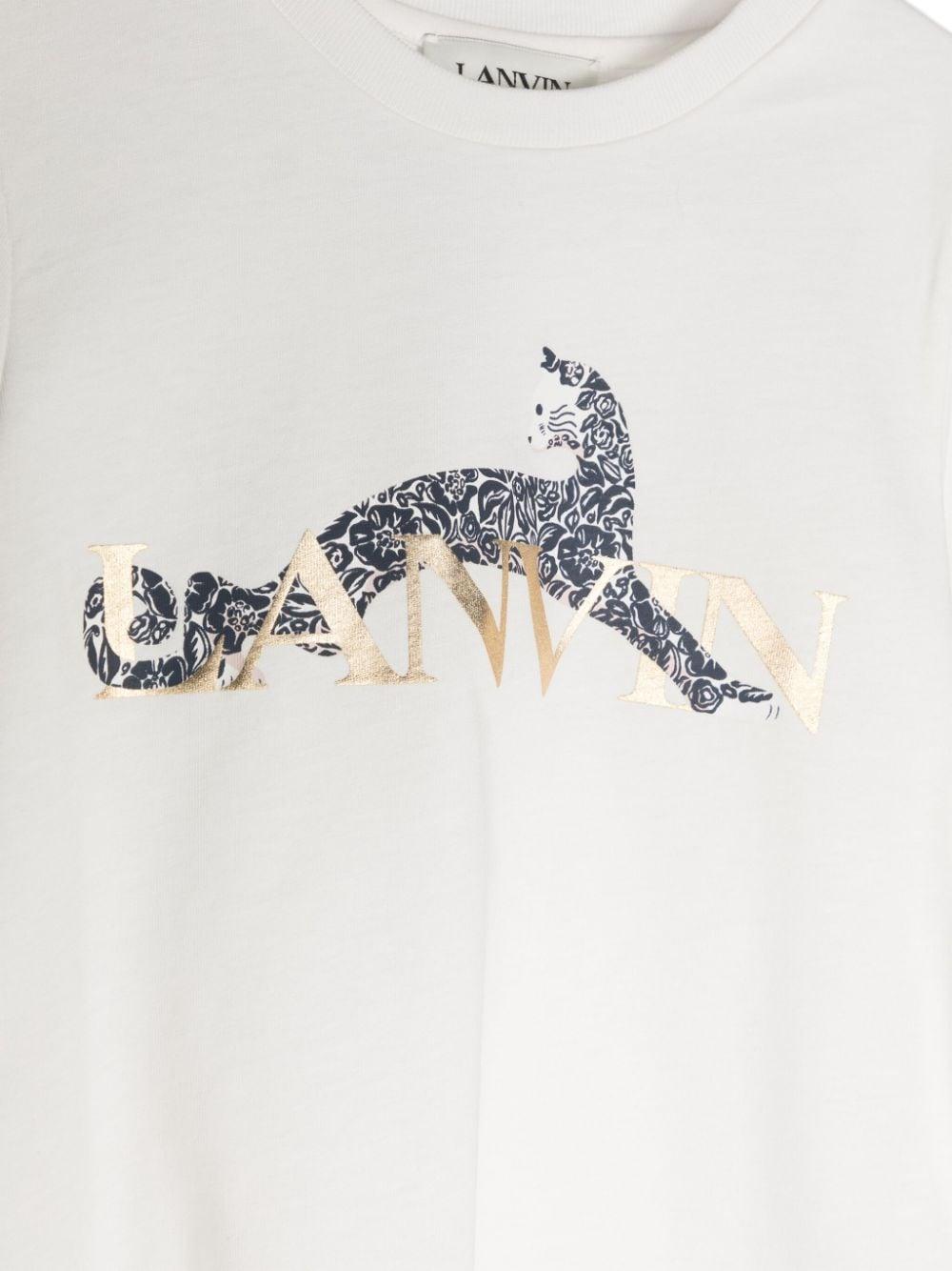T-shirt bianca cloud bambina con stampa