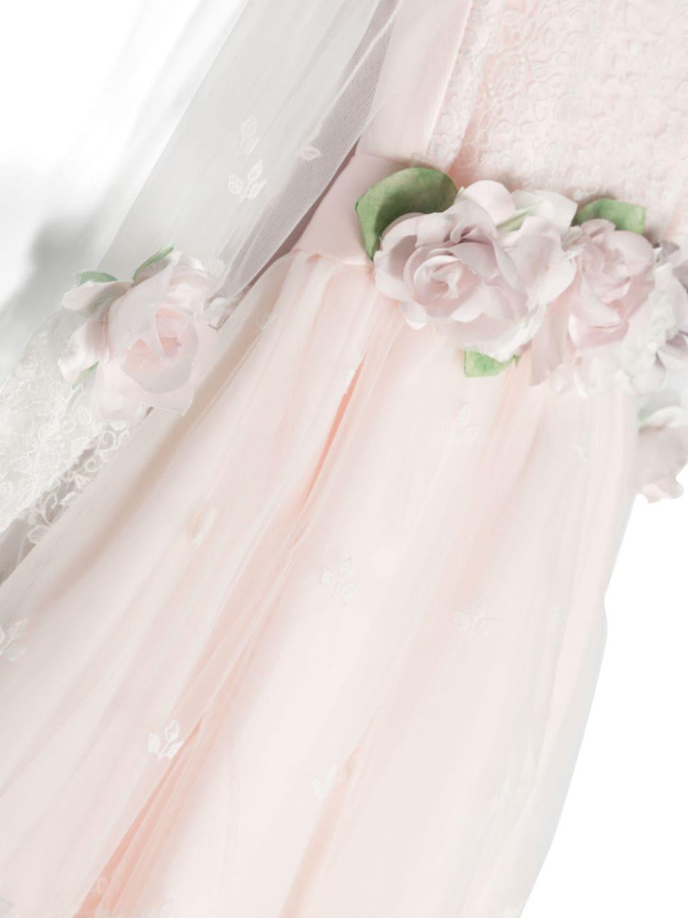 Abito bianco/rosa bambina