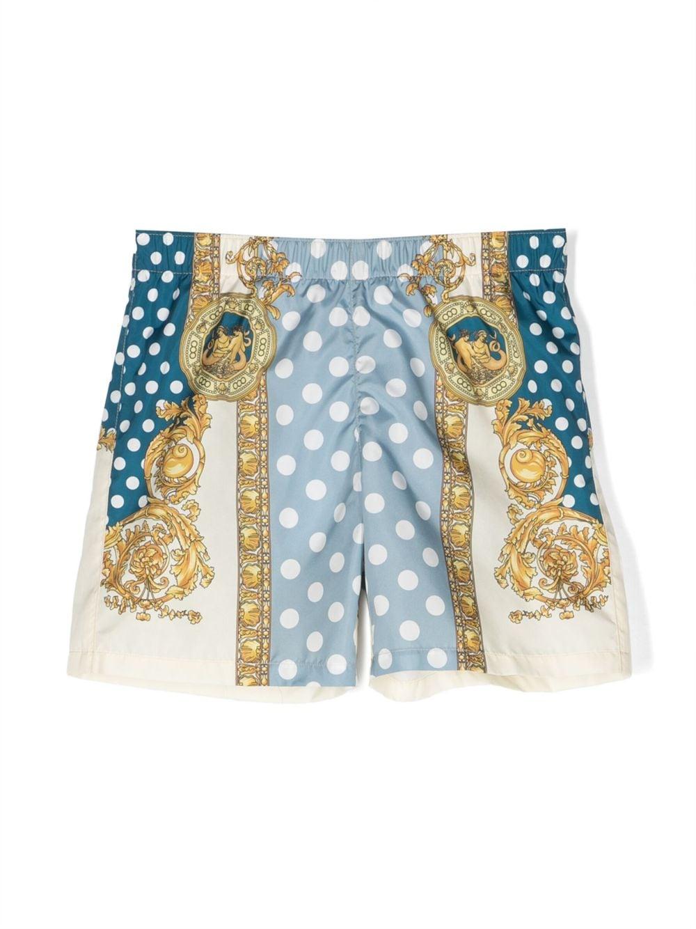 Costume da bagno blu bambino 10002711A08111 5V510 VERSACE 