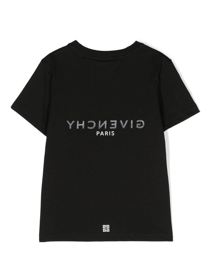 T-shirt nera bambino H25404 09B Givenchy Kids 