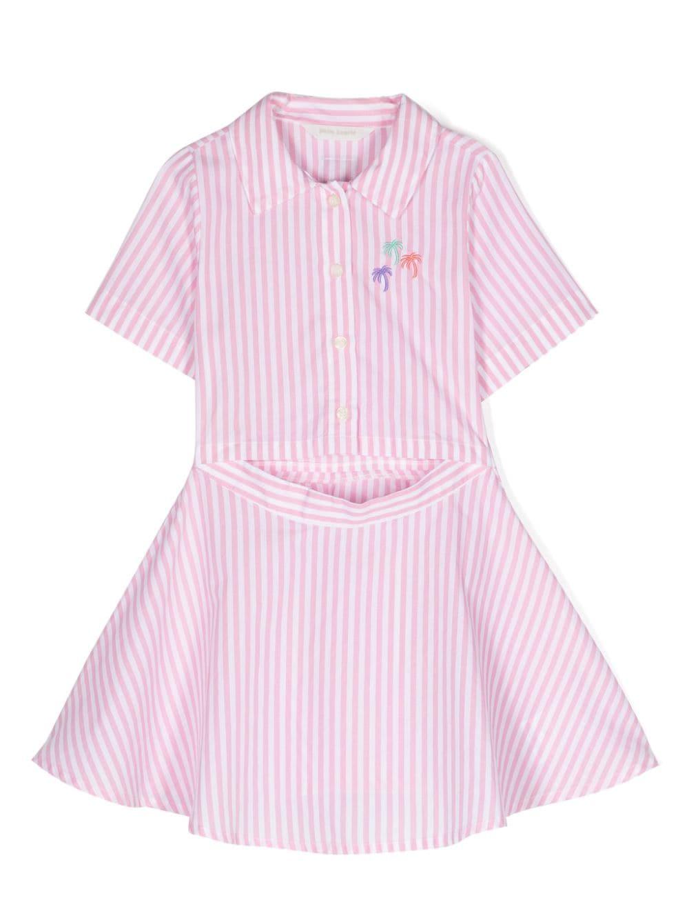 Abito bambina rosa PGDG002S24FAB001 3451 PALM ANGELS KIDS 