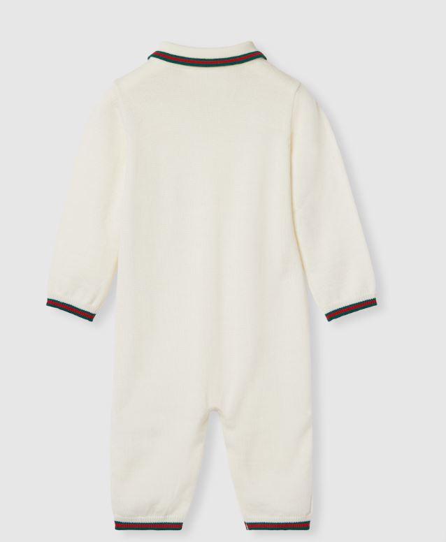 tutina bianca neonato 825863XKEXN 9112 GUCCI KIDS 