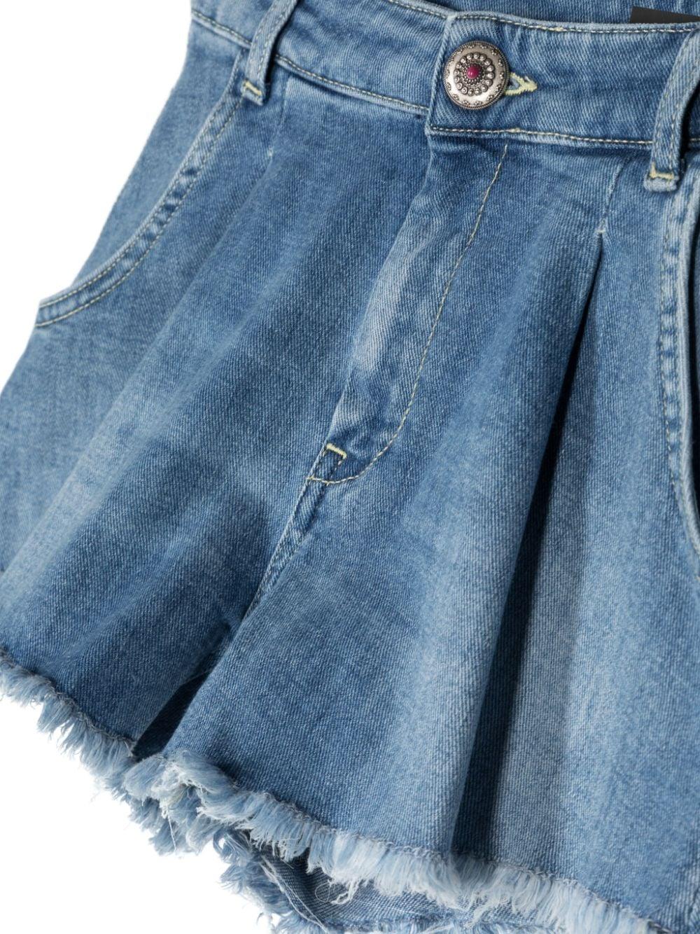 Shorts blu denim bambina