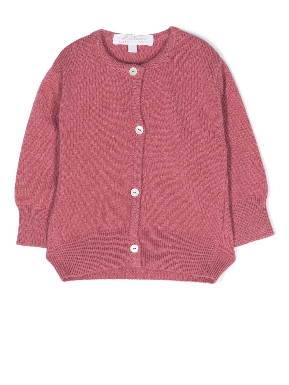 Cardigan rosa neonato unisex