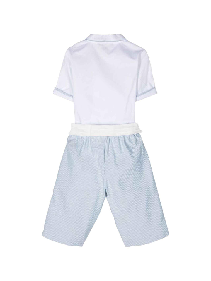 Completo bianco/blu bambino