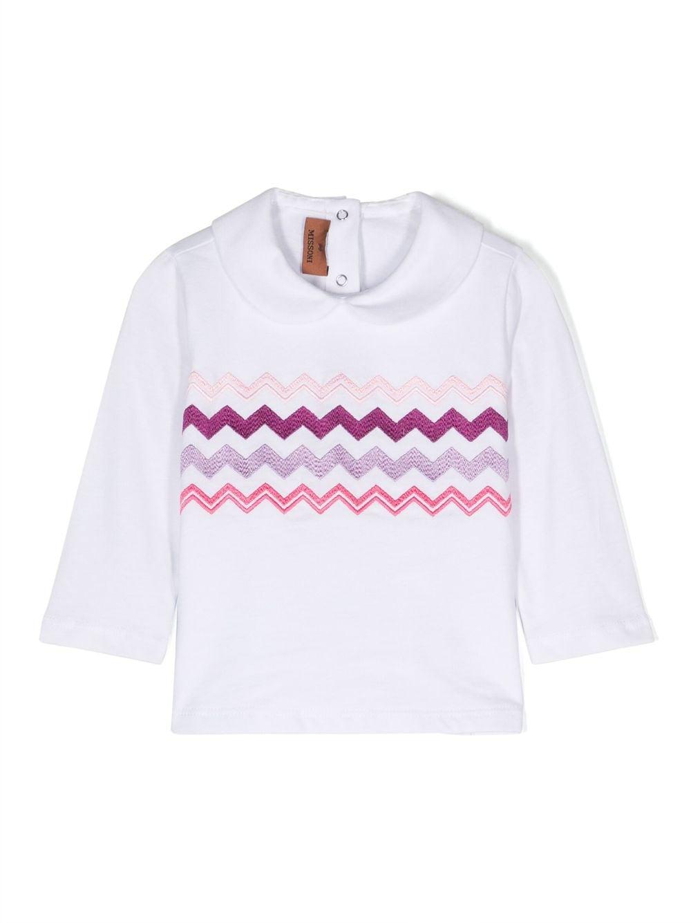 T-shirt bianca neonata MT8030J0177 100 MISSONI KIDS 