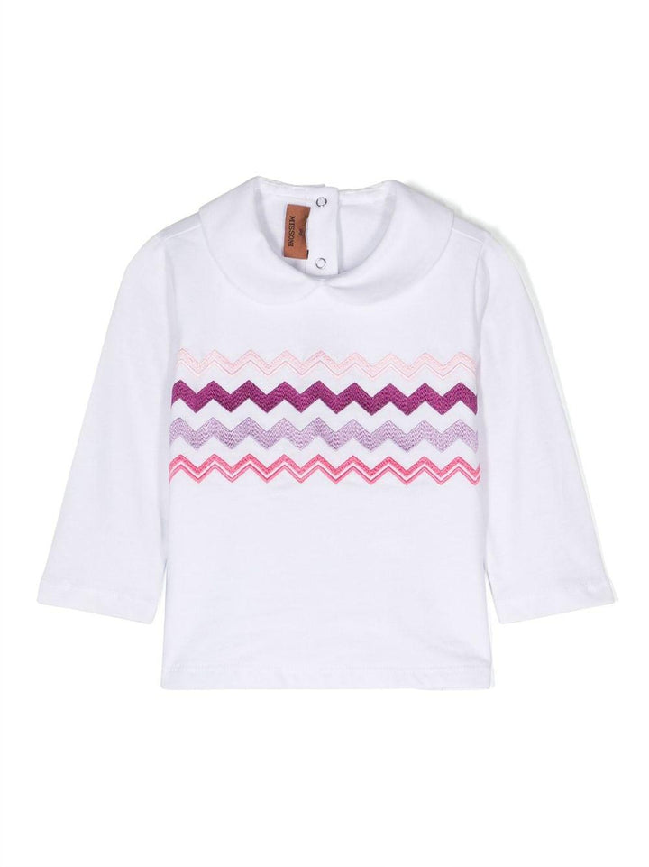 T-shirt bianca neonata MT8030J0177 100 MISSONI KIDS 
