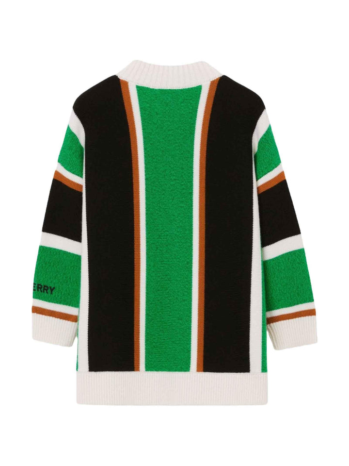 Cardigan verde bambina