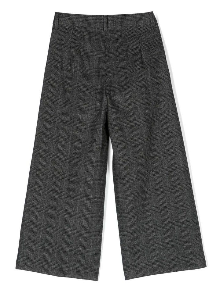 Pantaloni grigi a quadri bambina