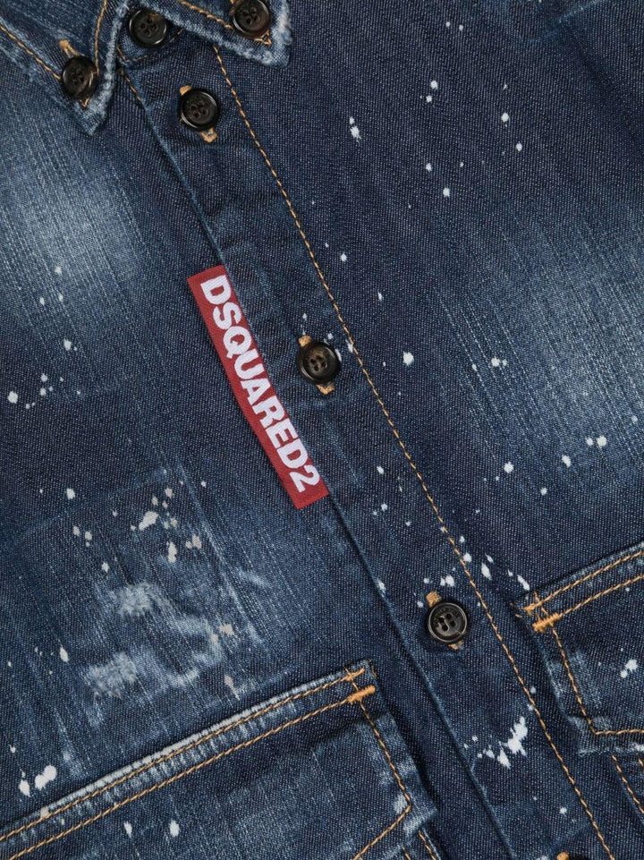 Camicia denim bambino,con due tasche