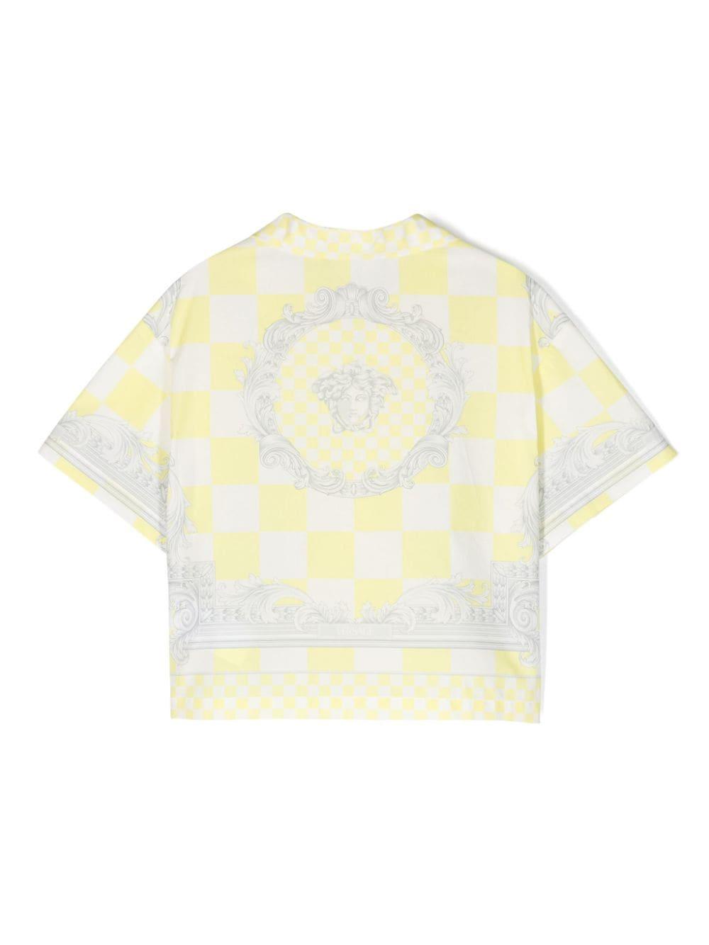 Camicia giallo/bianco bambino 10151841A10620 5X510 VERSACE 
