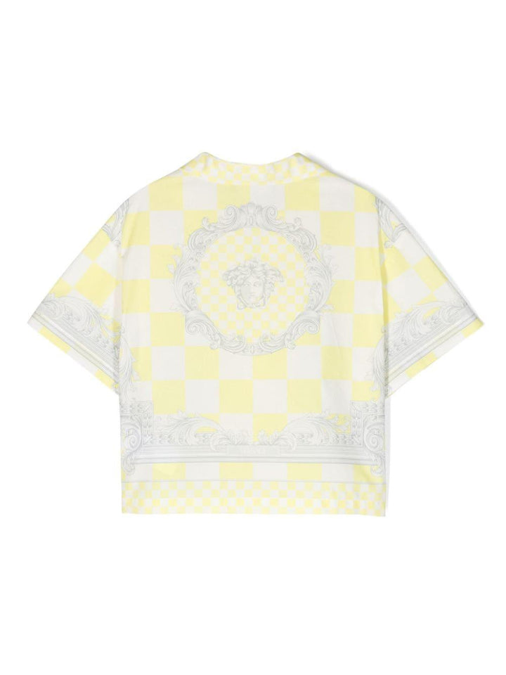 Camicia giallo/bianco bambino 10151841A10620 5X510 VERSACE 