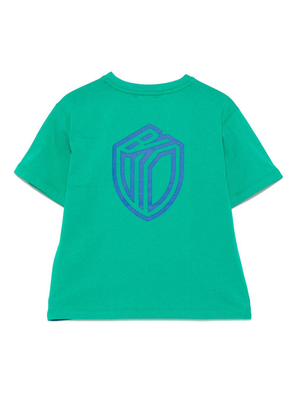 t-shirt verde/azzurro bambino