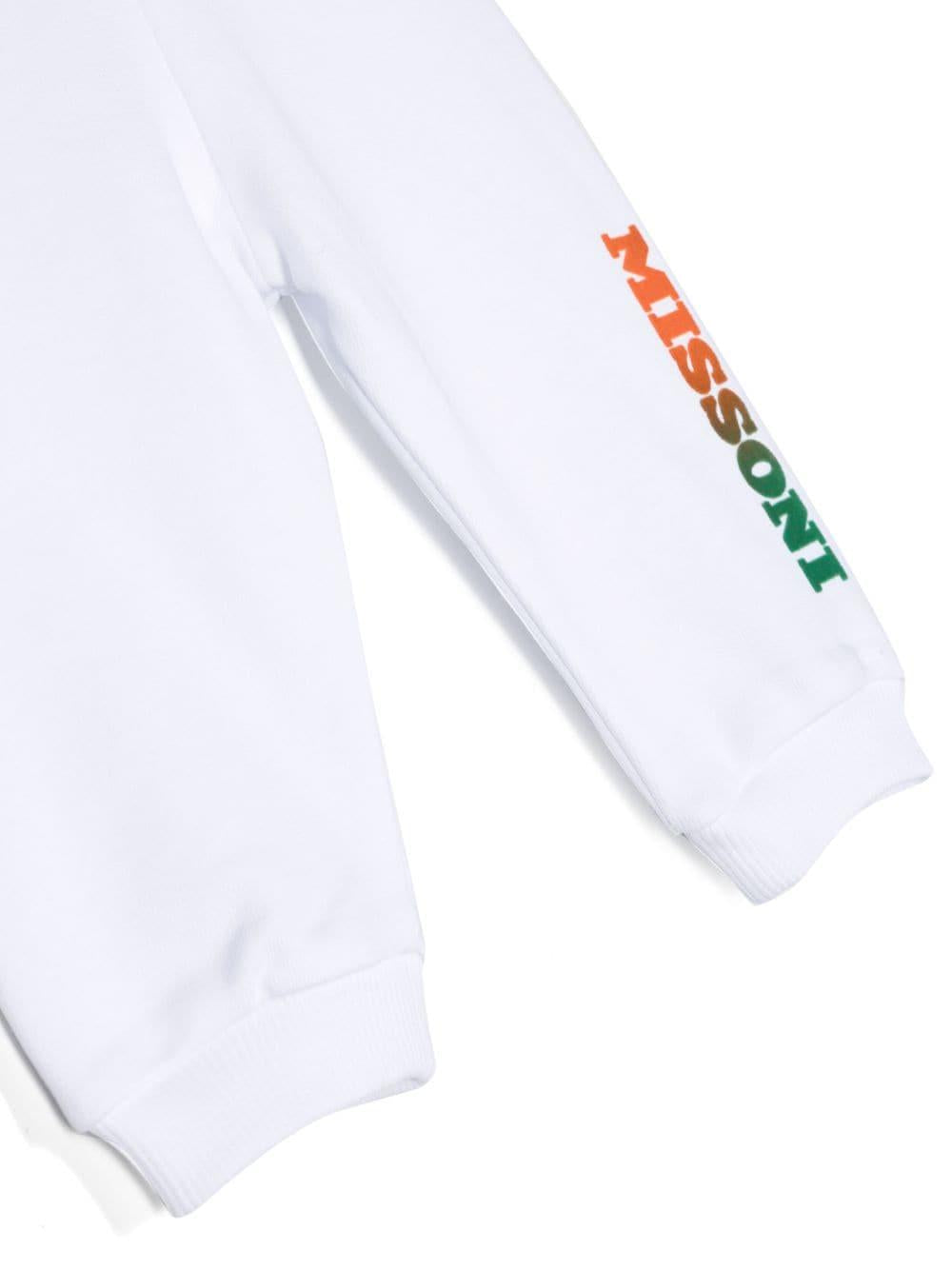 Pantalone bianco neonato con stampa MT6500Z0081 100 MISSONI KIDS 