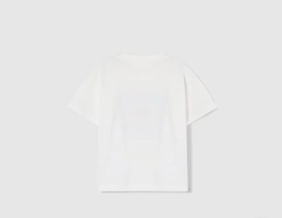 t-shirt bianca neonato 837171XJHE6 9214 GUCCI KIDS 