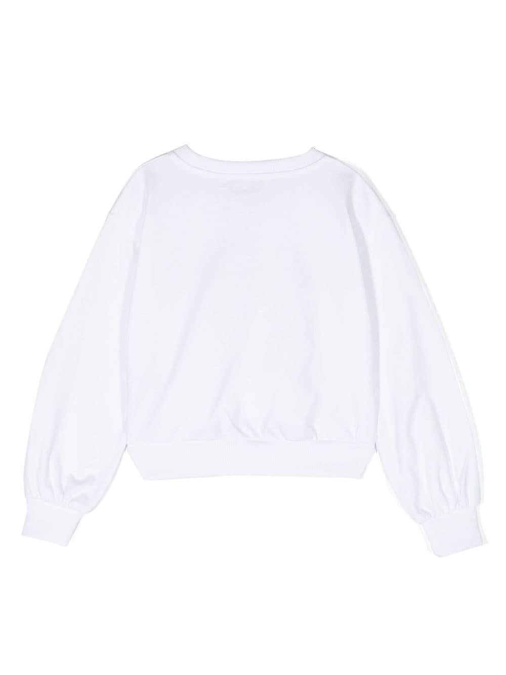 Felpa bianca bambina