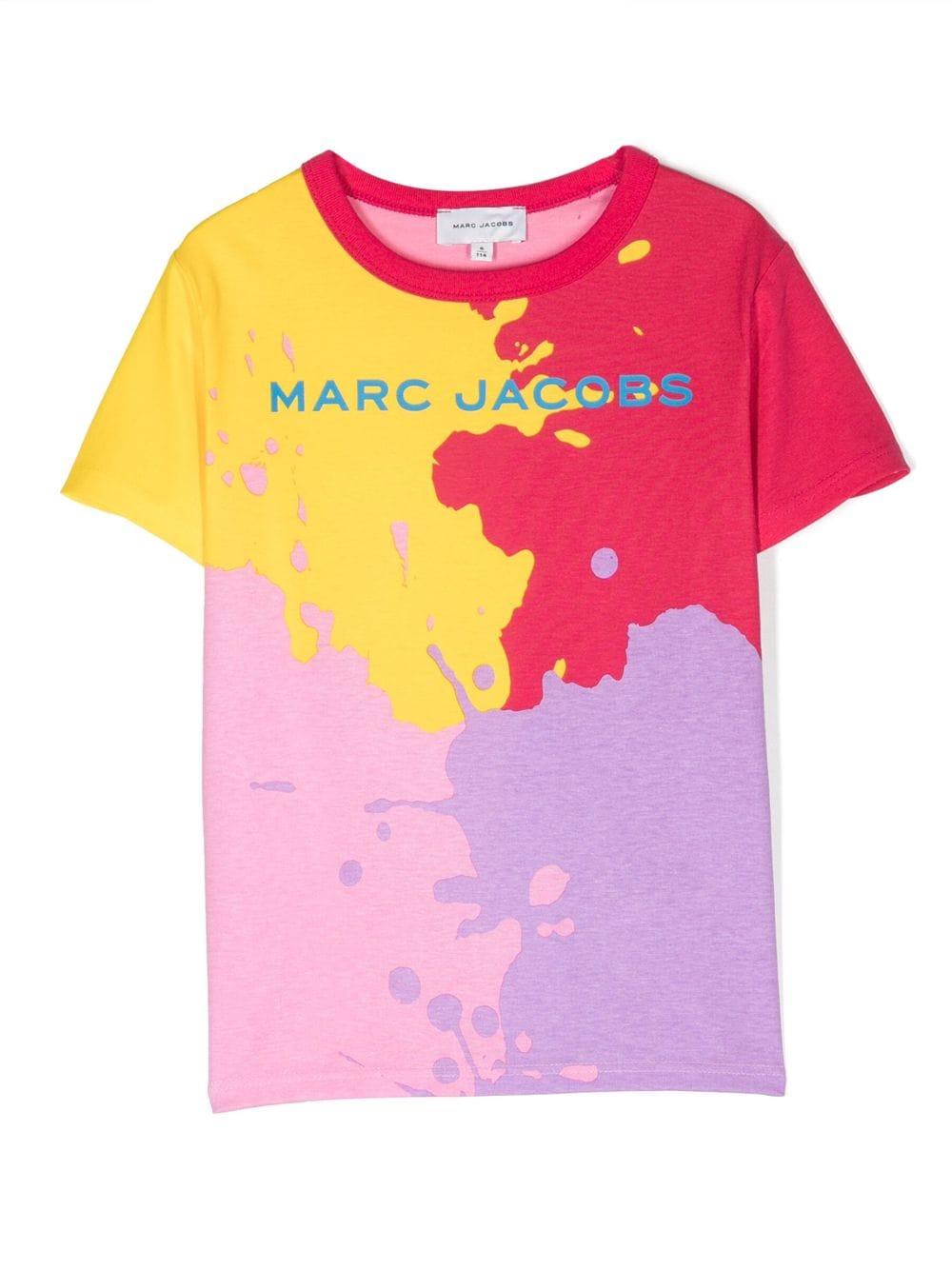 T-shirt multicolor bambina con logo stampato W15670 Z41 Marc Jacobs Kids 