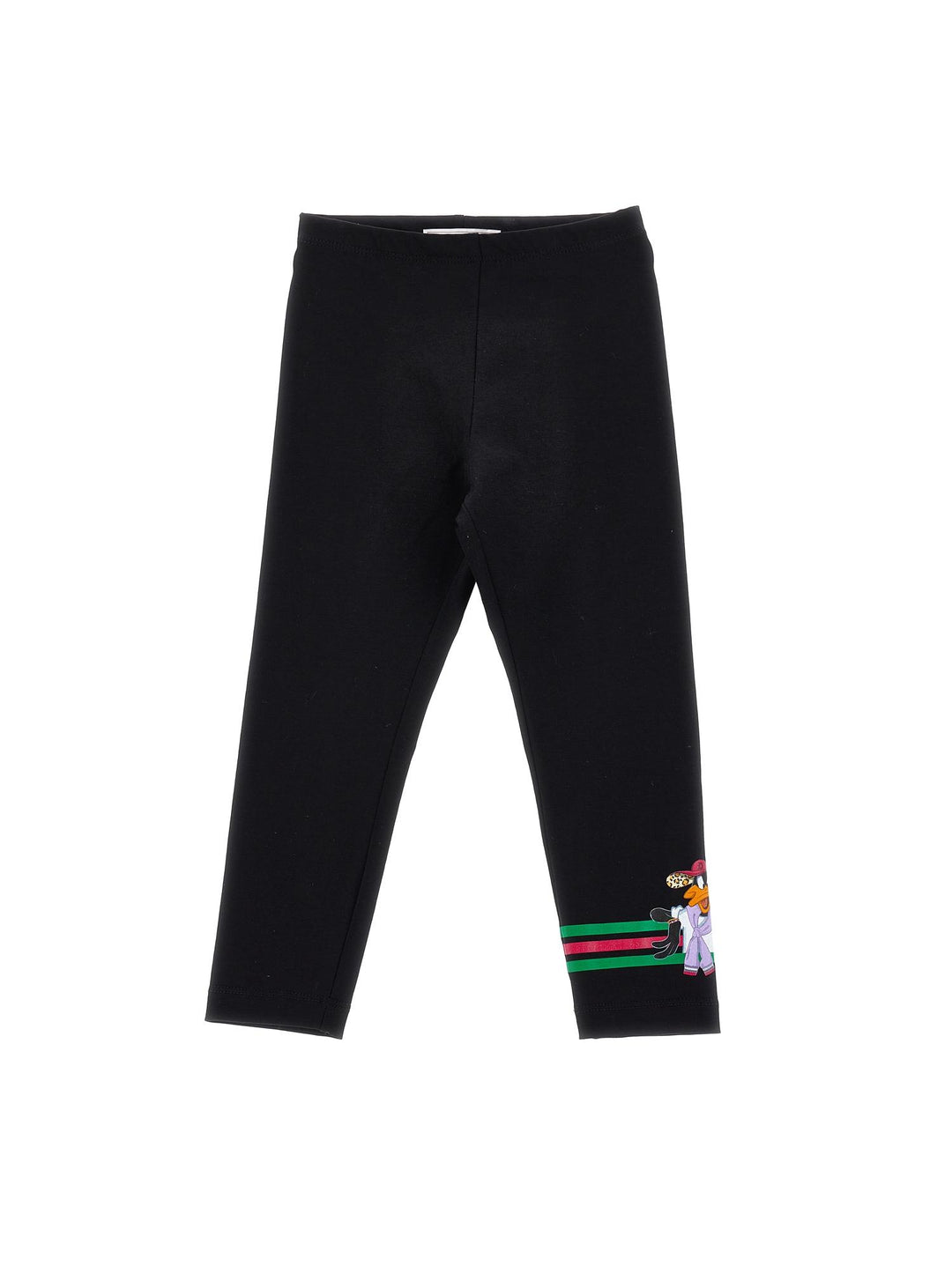 Leggings neri bambina con stampa 'Duffy Duck' 11B4172201 0050 Monnalisa kids 