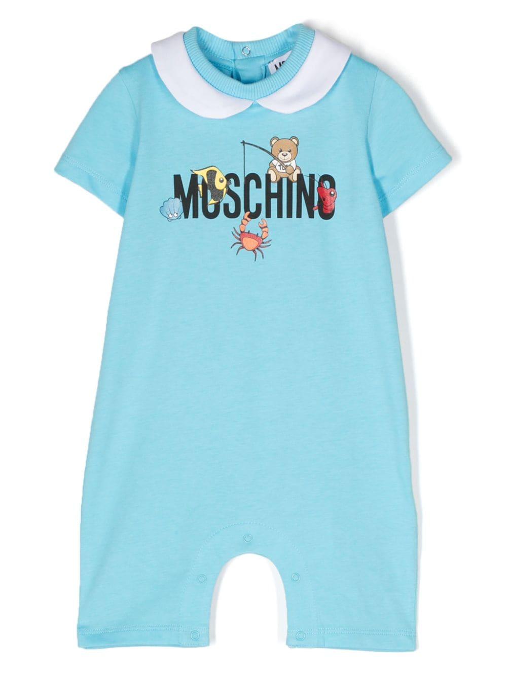 Tutina azzurro/multicolore neonato