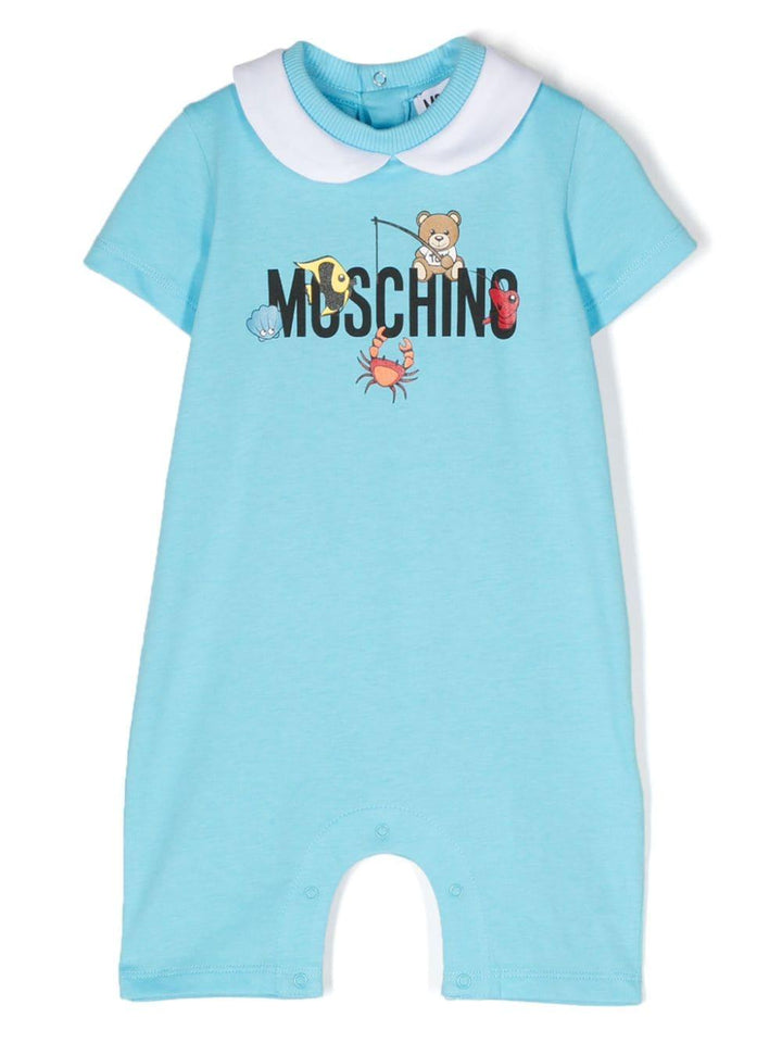 Tutina azzurro/multicolore neonato