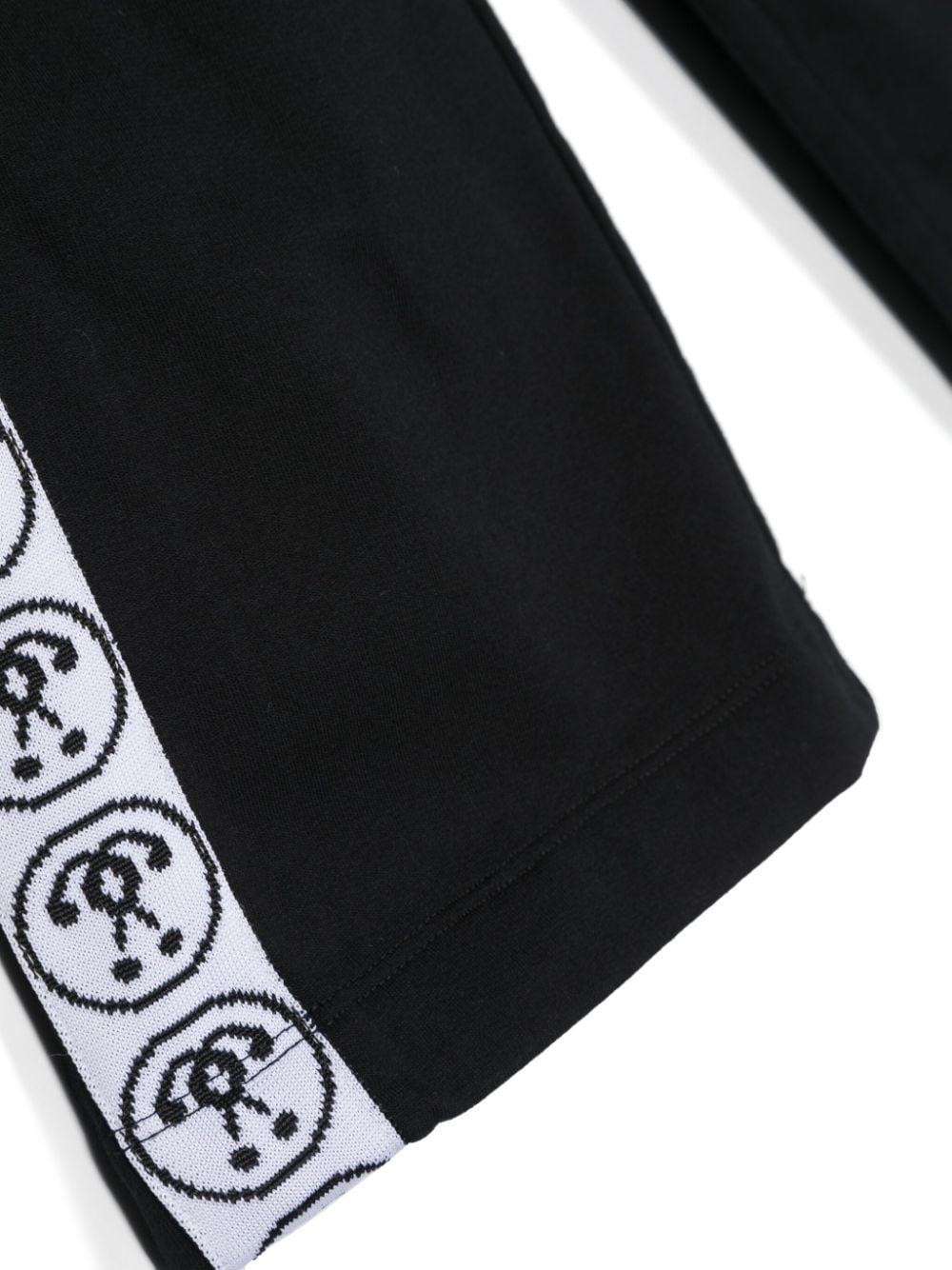 Pantaloni neri e bianchi bambina con stampa